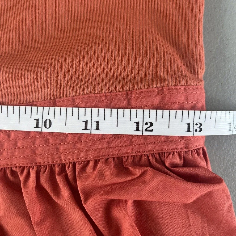 NWT $395 Ulla Johnson Amiri Puff Sleeve Tiered Mini Dress Orange S - Picture 7 of 9